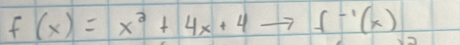 f(x)=x^2+4x+4
f^(-1)(x)