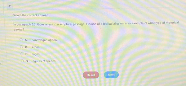 Solved: Select the correct answer. In paragraph 10, Gore refers to a ...
