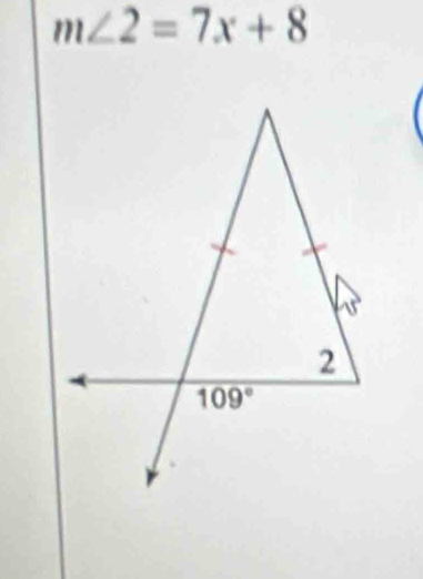 m∠ 2=7x+8