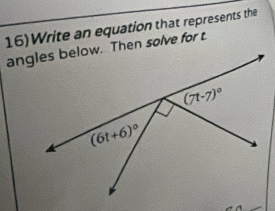 16)Write an equation that represents the