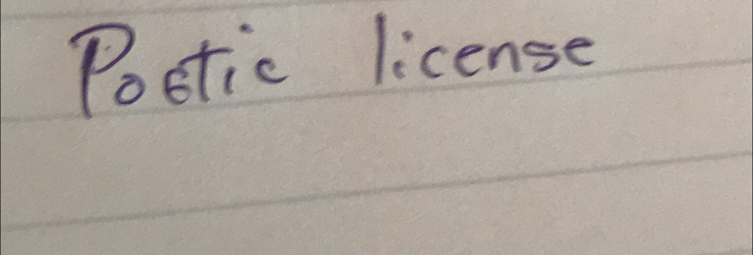 Poctic license