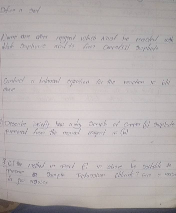 Gelöst:Define a gad Dome are other reagend which Auol be reached willh ...