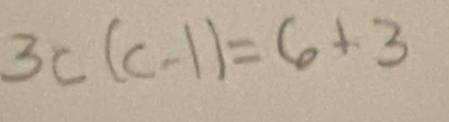 3c(c-1)=6+3