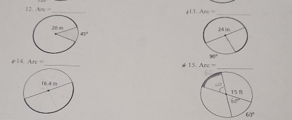 Arc=
_
A13.Arc=
_
 
_
14. Arc=
_
15.Arc=