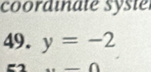 coordi ate t 
49. y=-2