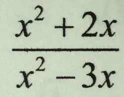  (x^2+2x)/x^2-3x 