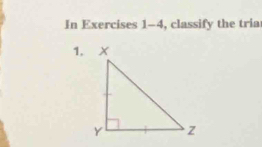 In Exercises 1. -4, classify the tri