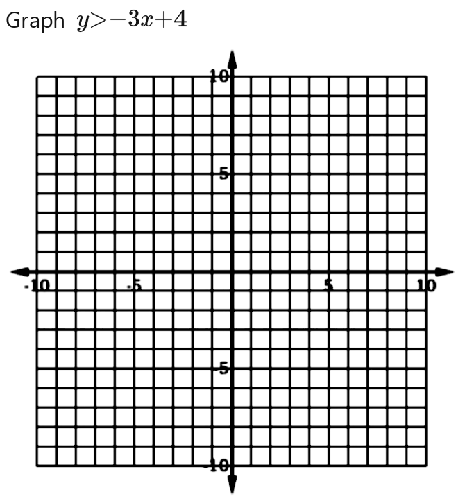 Graph y>-3x-4