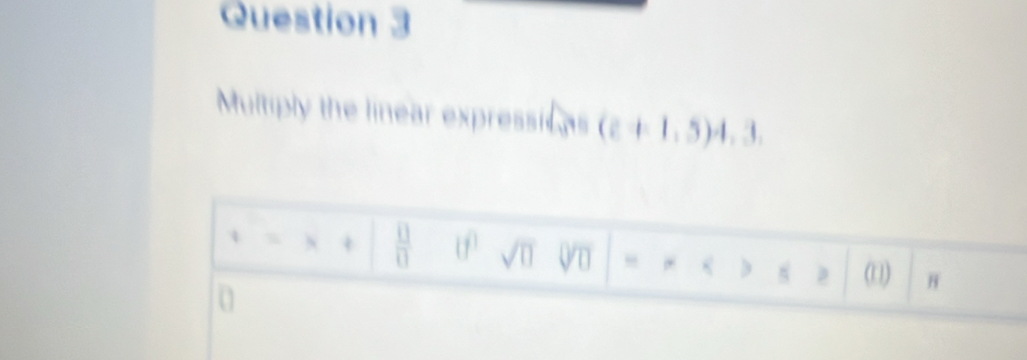 Question 
Multiply the line

/D
15