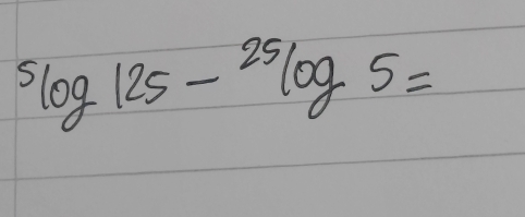 ^5log 125-^25log 5=