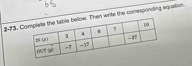 2-73. C Then write the corresponding equation.