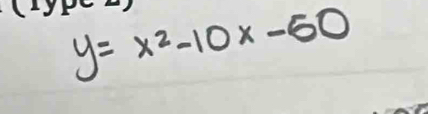 y=x^2-10x-60