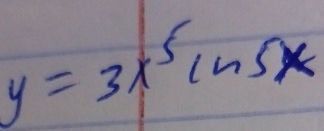 y=3x^5ln 5x