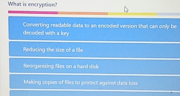 Solved: What is encryption? Converting readable data to an encoded ...