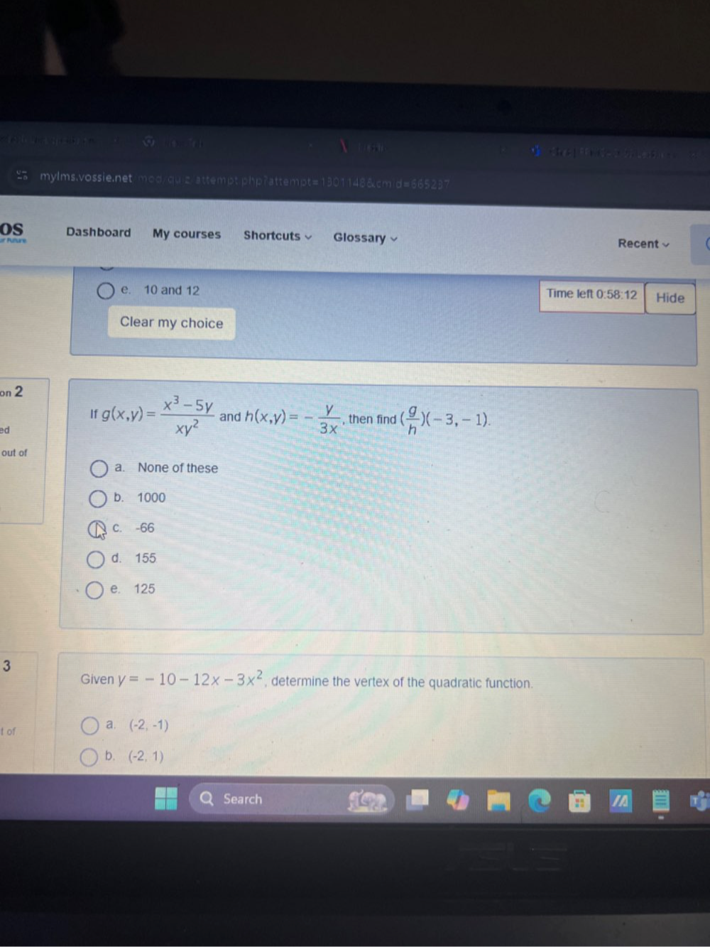 Solved: a mylms.vossie.net/mod/quiz/attempt/php?attempt=1301148&cmid ...