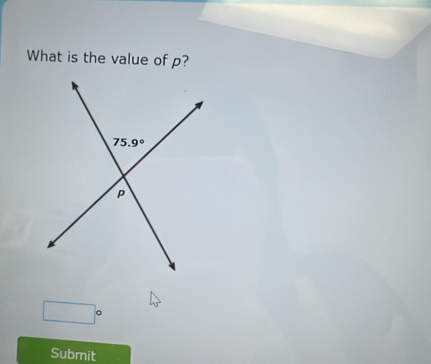 What is the value of p?
(□)^^C
Submit