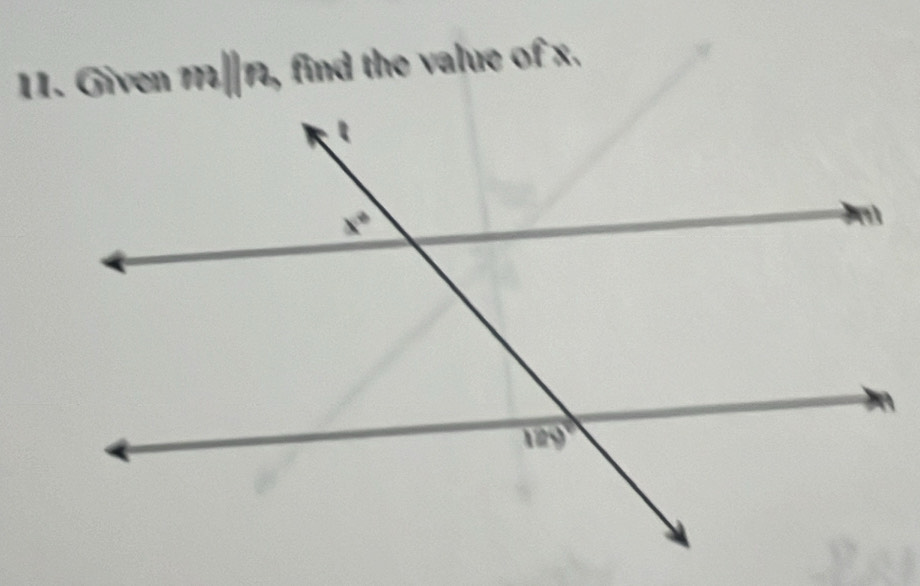 Given m||n find the value of x.