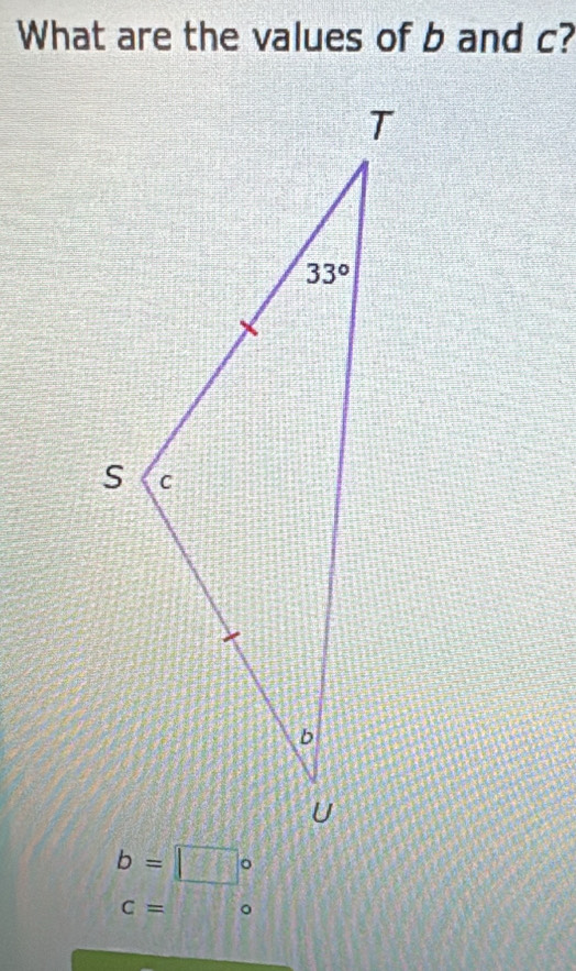 What are the values of b and c?
b=□°
C= ...^circ C