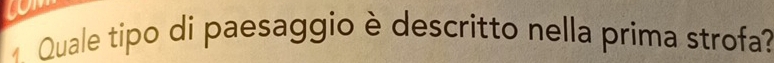 Quale tipo di paesaggio è descritto nella prima strofa?