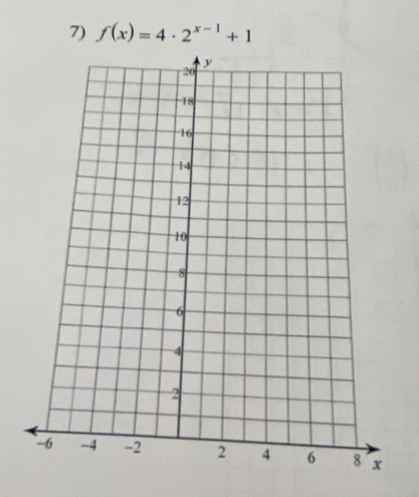 f(x)=4· 2^(x-1)+1