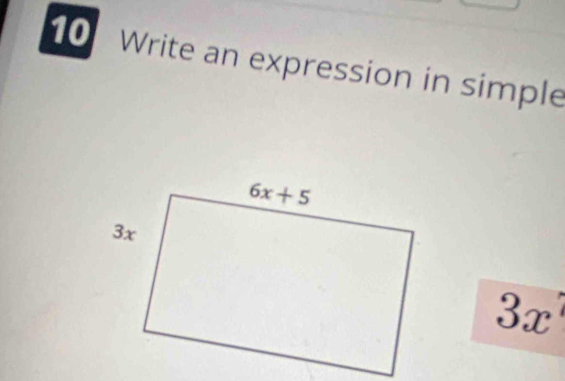 Write an expression in simple
3x^7