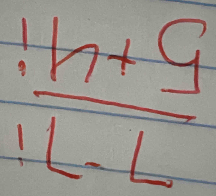 frac ^1h+9^1L-L
60^m