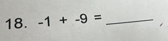 -1+-9= _