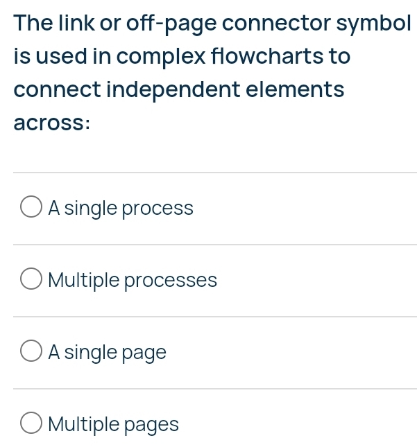 Solved: The link or off-page connector symbol is used in complex ...