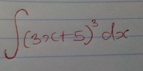 ∈t (3x+5)^3dx