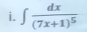 ∈t frac dx(7x+1)^5