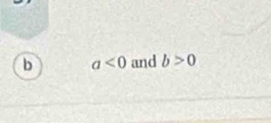 a<0</tex> and b>0