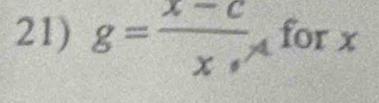 g=frac x-cx+^wedge  for x