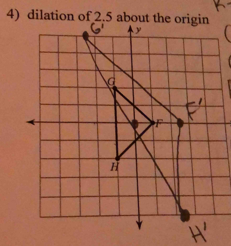 dilation of 2.5 about the origin