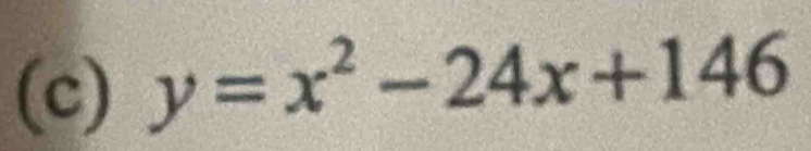 y=x^2-24x+146