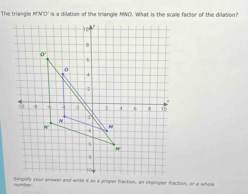 The triangle M'N'O'
number.