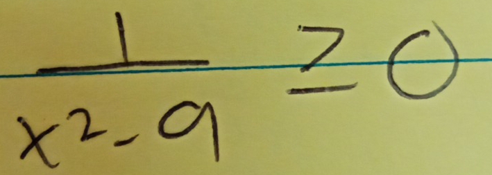  1/x^2-9 ≥ 0