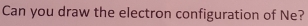 Can you draw the electron configuration of Ne?