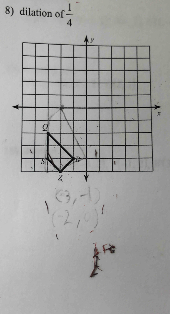 dilation of  1/4 