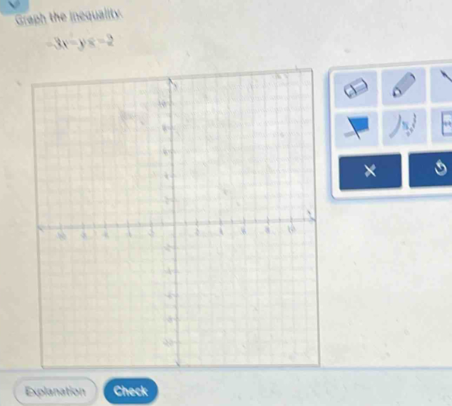 Graph the inequality. 
Explanation Check