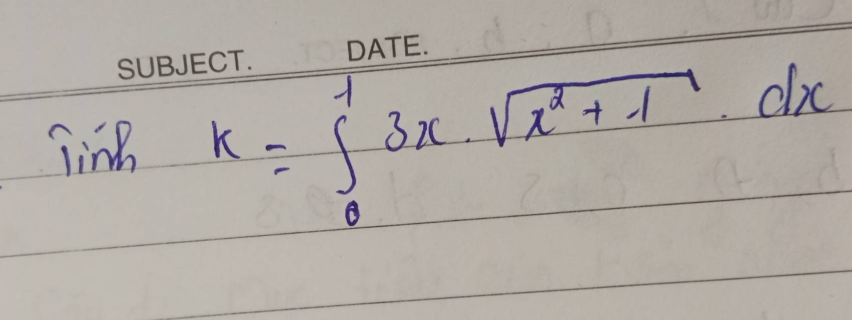 Timh k=∈tlimits _0^(13x· sqrt(x^2)+1)· dx