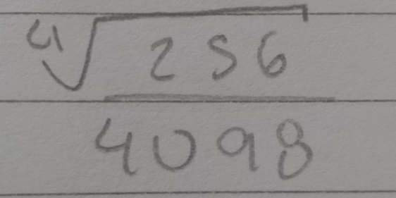 frac sqrt[4](256)4098