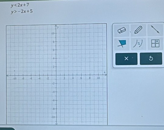 y<2x+7
y>-2x+5
×