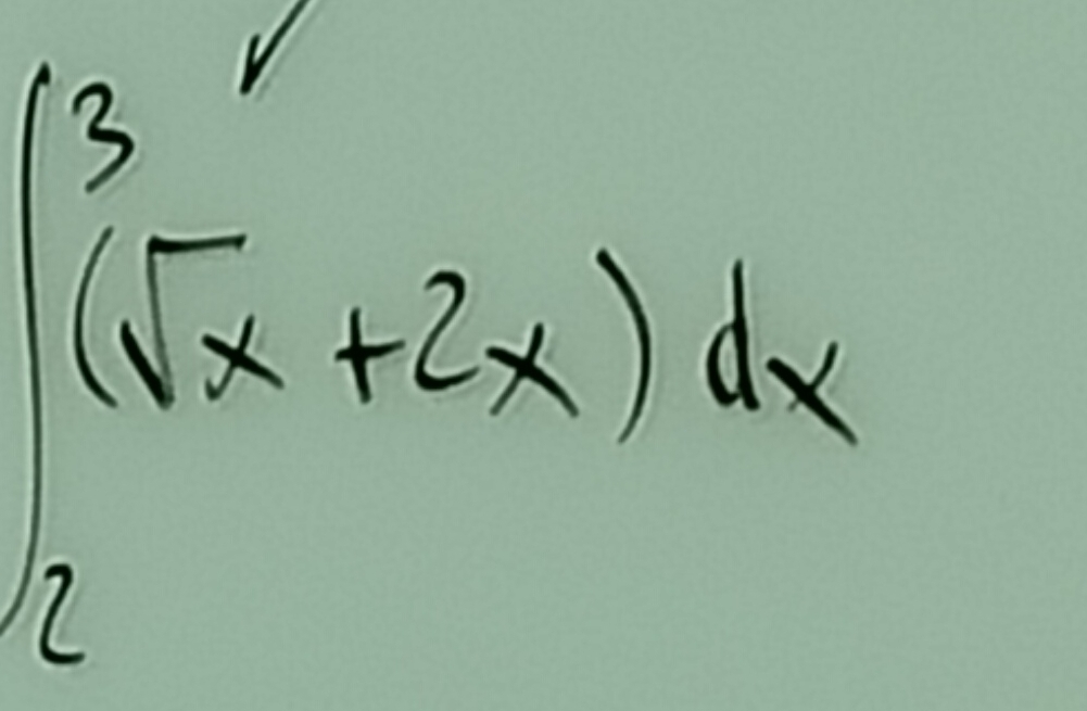 ∈tlimits _2^(3(sqrt x)+2x)dx