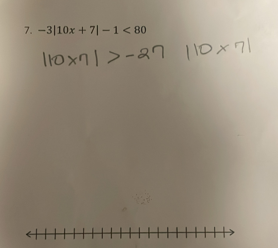 -3|10x+7|-1<80</tex>