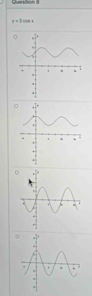 y=3cos x
。