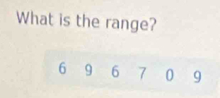 What is the range?
6 9 6 7 0 9