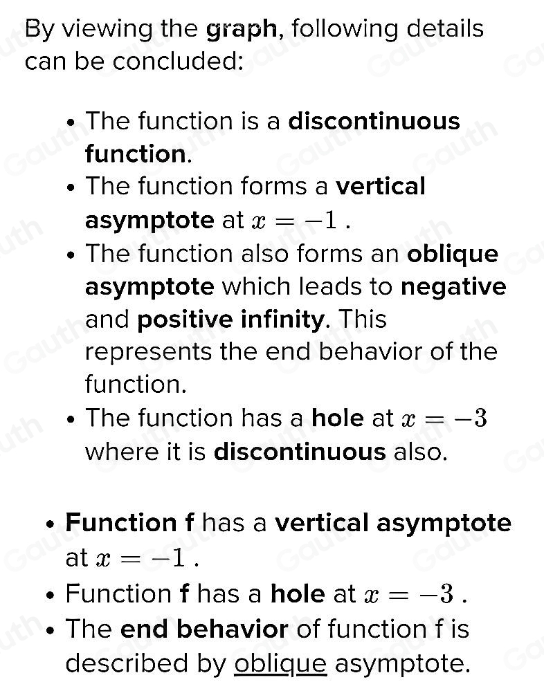 Solved: Complete the statements describing the discontinuities of ...