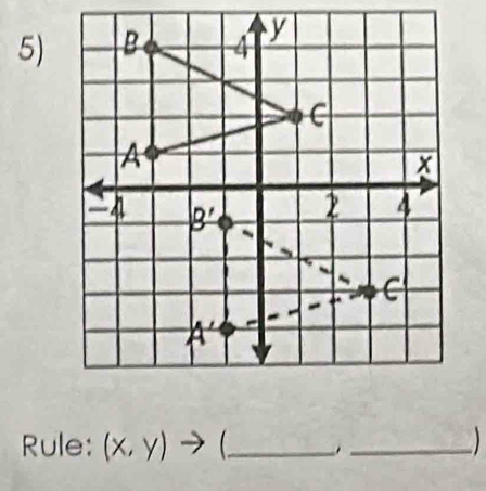 Rule: (x,y)to (_ _)