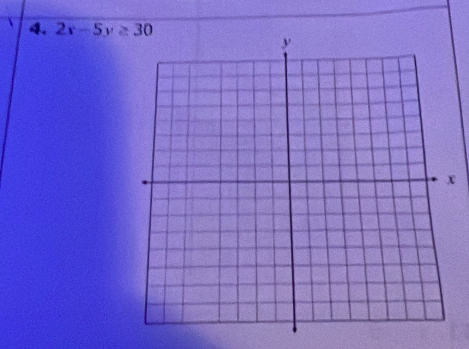 2x-5y≥ 30