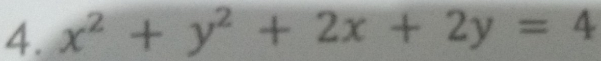 x^2+y^2+2x+2y=4